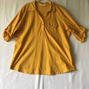 Vibrant Yellow Button-Down Shirt